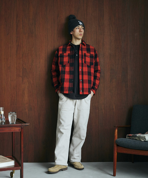 JOURNAL STANDARD relume（ジャーナルスタンダード　レリューム）の「【FROSTPROOF / フロストプルーフ】別注 PUFF シャツジャケット（その他アウター・メンズ・レッド/ブラック・LARGE/MEDIUM）」の8枚目の写真