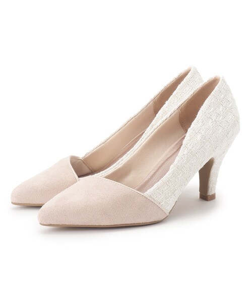 ESPERANZA(エスペランサ)の「配色ポインテッドパンプス 結婚式二次会 パーティー 24SS(パンプス・レディース・ブラック系/ホワイト×ピンク/ベージュ系・22.5cm/23.0cm/23.5cm/24.0cm/24.5cm)」の5枚目の写真