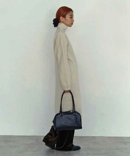 LIENCOEUR（リアンクール）の「ハイネックアシンメトリーワンピース（ワンピース・レディース・ライトベージュ/チャコールグレー/ブラック・FREE）」の14枚目の写真