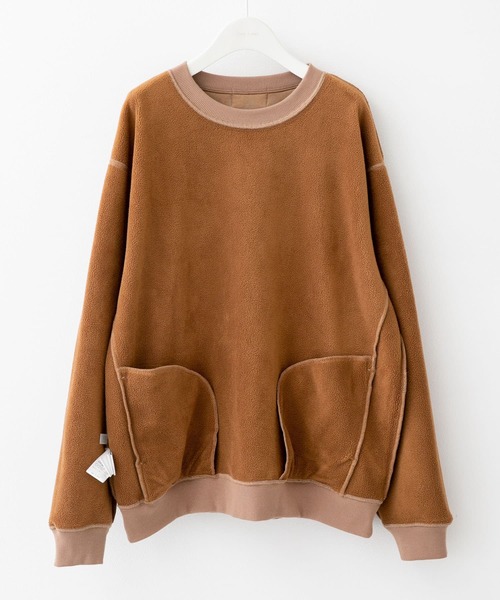 URBAN RESEARCH Sonny Label（アーバンリサーチサニーレーベル）の「フェイクスウェード裏起毛プルオーバー（スウェット・メンズ・アイボリー/ブラウン/チャコールグレー/ブルー・MEDIUM/LARGE）」の22枚目の写真