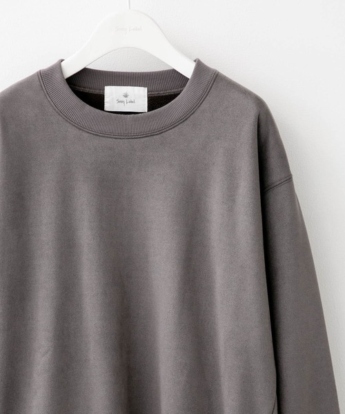 URBAN RESEARCH Sonny Label（アーバンリサーチサニーレーベル）の「フェイクスウェード裏起毛プルオーバー（スウェット・メンズ・アイボリー/ブラウン/チャコールグレー/ブルー・MEDIUM/LARGE）」の3枚目の写真