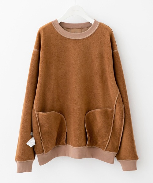 URBAN RESEARCH Sonny Label（アーバンリサーチサニーレーベル）の「フェイクスウェード裏起毛プルオーバー（スウェット・メンズ・アイボリー/ブラウン/チャコールグレー/ブルー・MEDIUM/LARGE）」の16枚目の写真