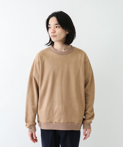 URBAN RESEARCH Sonny Label（アーバンリサーチサニーレーベル）の「フェイクスウェード裏起毛プルオーバー（スウェット・メンズ・アイボリー/ブラウン/チャコールグレー/ブルー・MEDIUM/LARGE）」の5枚目の写真