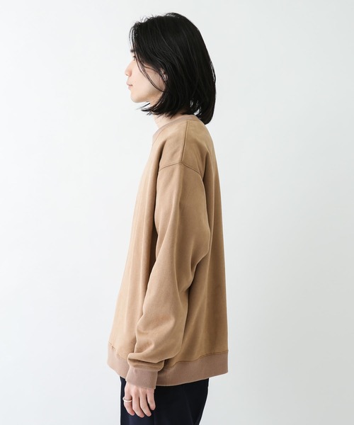 URBAN RESEARCH Sonny Label（アーバンリサーチサニーレーベル）の「フェイクスウェード裏起毛プルオーバー（スウェット・メンズ・アイボリー/ブラウン/チャコールグレー/ブルー・MEDIUM/LARGE）」の6枚目の写真