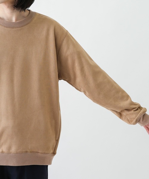 URBAN RESEARCH Sonny Label（アーバンリサーチサニーレーベル）の「フェイクスウェード裏起毛プルオーバー（スウェット・メンズ・アイボリー/ブラウン/チャコールグレー/ブルー・MEDIUM/LARGE）」の8枚目の写真