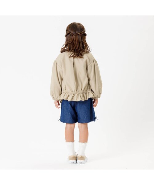 Seraph（セラフ）の「裾フリルデザインブルゾン（カーディガン/ボレロ・キッズ・ラベンダー/ピンク/ベージュ・90/130/100/80/110/140/120/95）」の5枚目の写真