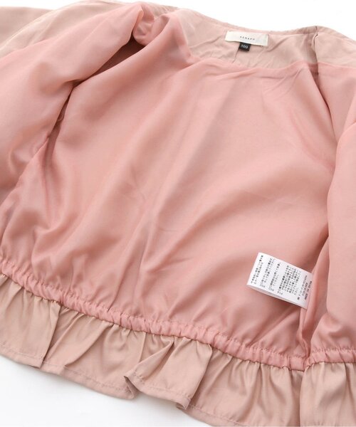 Seraph（セラフ）の「裾フリルデザインブルゾン（カーディガン/ボレロ・キッズ・ラベンダー/ピンク/ベージュ・90/130/100/80/110/140/120/95）」の13枚目の写真