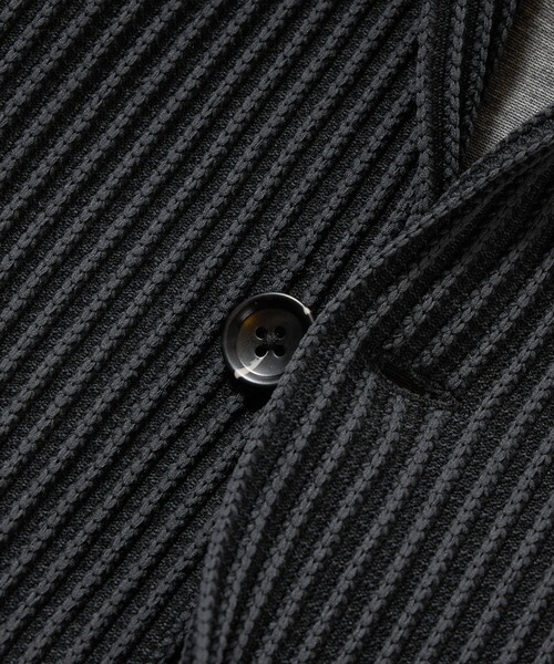 MEN'S BIGI(メンズビギ)の「たて畝ニットジャケット(テーラードジャケット・メンズ・ブルー/チャコールグレー・03/02/01/04)」の3枚目の写真