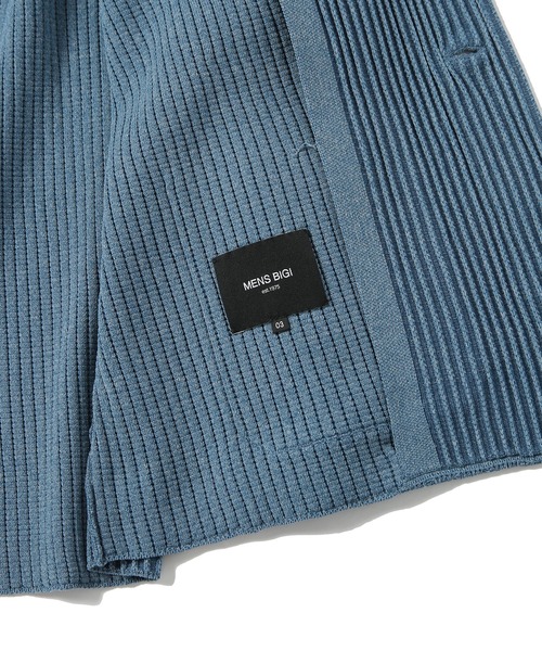 MEN'S BIGI(メンズビギ)の「たて畝ニットジャケット(テーラードジャケット・メンズ・ブルー/チャコールグレー・03/02/01/04)」の4枚目の写真