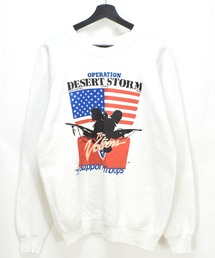 【ヴィンテージ古着】80's-90's OPERATION DESERT STORM プリント クルーネックスウェット USA製