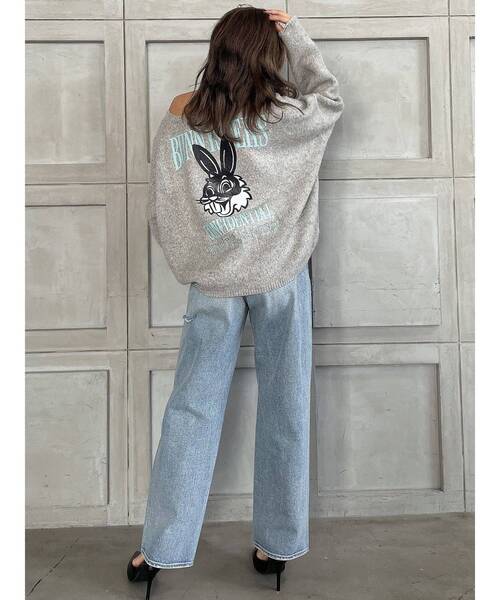 GYDA（ジェイダ）の「ハイウエスト DEEP SIDE BACK DAMAGE ワイド デニムパンツ（デニムパンツ・レディース・ライトブルー/ブルー・SMALL/MEDIUM/X-SMALL）」の21枚目の写真