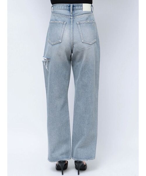 GYDA　H/W DEEP SIDE BACK DAMAGE ワイドデニム XS ハイウエスト DEEP SIDE BACK DAMAGE ワイド デニムパンツ[品番