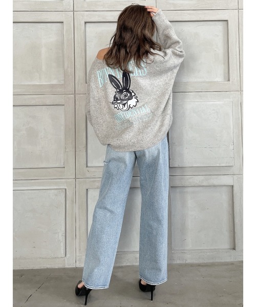 GYDA（ジェイダ）の「ハイウエスト DEEP SIDE BACK DAMAGE ワイド デニムパンツ（デニムパンツ・レディース・ライトブルー/ブルー・SMALL/MEDIUM/X-SMALL）」の3枚目の写真