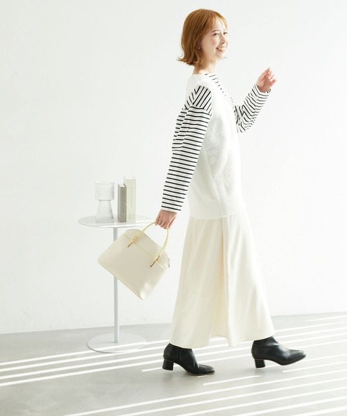 ROPE' PICNIC（ロペピクニック）の「ガラスヤーンニットベスト（ベスト・レディース・ブルー系その他4/オフホワイト・38）」の19枚目の写真