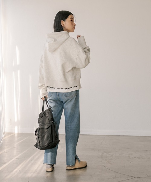 RIVE DROITE（リヴドロワ）の「MONN.:.(モン)/HOODIE（パーカー・レディース・グレー/ベージュ・FREE）」の10枚目の写真