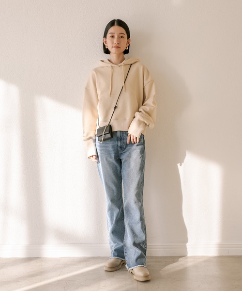 RIVE DROITE（リヴドロワ）の「MONN.:.(モン)/HOODIE（パーカー・レディース・グレー/ベージュ・FREE）」の7枚目の写真