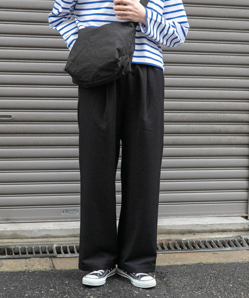 FORK&SPOON(フォークアンドスプーン)の「FORK&SPOON TRイージーパンツ(その他パンツ・レディース・ブラック/グリーン系その他・2/1)」の2枚目の写真