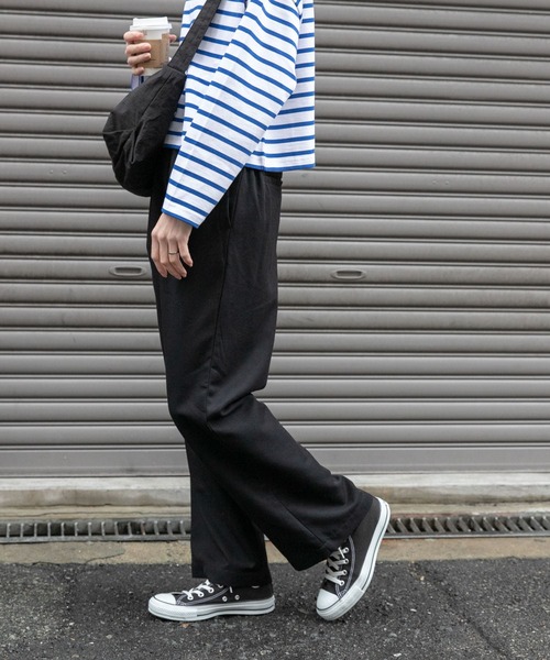 FORK&SPOON(フォークアンドスプーン)の「FORK&SPOON TRイージーパンツ(その他パンツ・レディース・ブラック/グリーン系その他・2/1)」の4枚目の写真