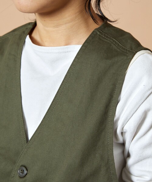 【こぐま様】WORKWARE × Freada 2WAY LONG VEST Freada（フリーダ）の「WORKWARE × Freada/ワークウェア 別注