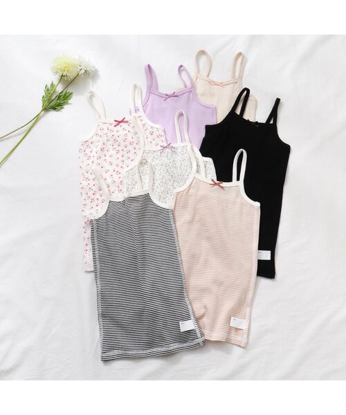 apres les cours（アプレレクール）の「深あきインナーキャミソール_一部WEB限定カラー（キャミソール・キッズ・ベージュ/アイボリー/オフホワイト/ラベンダー/キナリ/その他3/ブラック・100/110/130/90/120/80）」の8枚目の写真