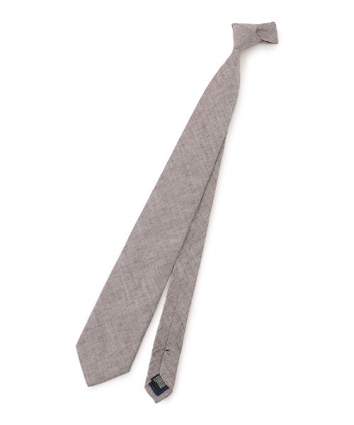 TRANS CONTINENTS（トランスコンチネンツ）の「TRANS CONTINENTS　リネン混ネクタイ　無地　ブラック/ブラウン/グリーン/サックス/ブルー/ネイビー（ネクタイ・メンズ・ブルー/グリーン/サックスブルー/ブラウン/ネイビー/ブラック・FREE）」の10枚目の写真