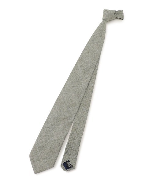 TRANS CONTINENTS（トランスコンチネンツ）の「TRANS CONTINENTS　リネン混ネクタイ　無地　ブラック/ブラウン/グリーン/サックス/ブルー/ネイビー（ネクタイ・メンズ・ブルー/グリーン/サックスブルー/ブラウン/ネイビー/ブラック・FREE）」の12枚目の写真