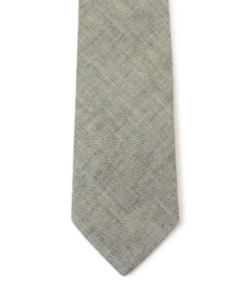 TRANS CONTINENTS（トランスコンチネンツ）の「TRANS CONTINENTS　リネン混ネクタイ　無地　ブラック/ブラウン/グリーン/サックス/ブルー/ネイビー（ネクタイ・メンズ・ブルー/グリーン/サックスブルー/ブラウン/ネイビー/ブラック・FREE）」の11枚目の写真