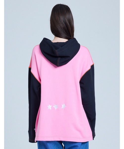 Little sunny bite（リトルサニーバイト）の「《Little sunny bite》angel stitch hoodie（パーカー・レディース・ブラック×ピンク/グレー系/グリーン系・MEDIUM/SMALL）」の9枚目の写真