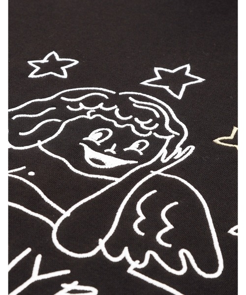 Little sunny bite（リトルサニーバイト）の「《Little sunny bite》angel stitch hoodie（パーカー・レディース・ブラック×ピンク/グレー系/グリーン系・MEDIUM/SMALL）」の6枚目の写真