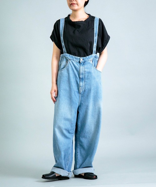 OMNIGOD（オムニゴッド）の「[OMNIGOD womens / オムニゴッド] ダブルガーゼフレンチスリーブガーデナーシャツ（シャツ/ブラウス・レディース・グレー/ブラック/ホワイト/ブルー・FREE）」の18枚目の写真