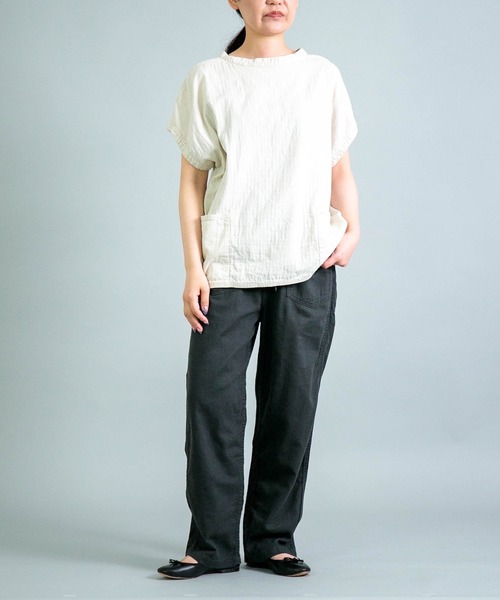 OMNIGOD womens / オムニゴッド] ダブルガーゼフレンチスリーブ