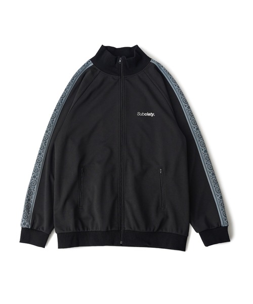 Subciety（サブサエティ）の「TRACK JKT（ジャージ・メンズ・ブラック×グレー/ブラック×ホワイト/オリーブ・MEDIUM/LARGE/X-LARGE/SMALL）」の5枚目の写真