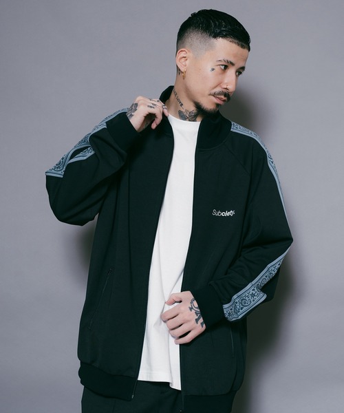 Subciety（サブサエティ）の「TRACK JKT（ジャージ・メンズ・ブラック×グレー/ブラック×ホワイト/オリーブ・MEDIUM/LARGE/X-LARGE/SMALL）」の13枚目の写真