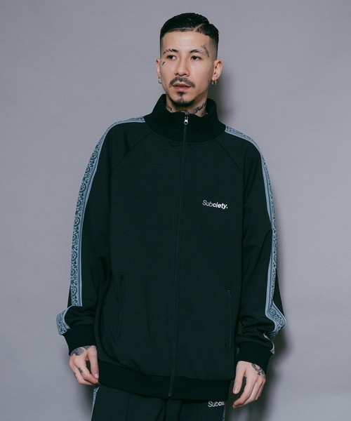 Subciety（サブサエティ）の「TRACK JKT（ジャージ・メンズ・ブラック×グレー/ブラック×ホワイト/オリーブ・MEDIUM/LARGE/X-LARGE/SMALL）」の15枚目の写真