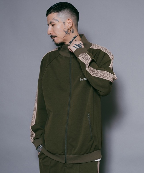 Subciety（サブサエティ）の「TRACK JKT（ジャージ・メンズ・ブラック×グレー/ブラック×ホワイト/オリーブ・MEDIUM/LARGE/X-LARGE/SMALL）」の18枚目の写真