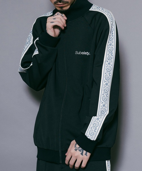 Subciety（サブサエティ）の「TRACK JKT（ジャージ・メンズ・ブラック×グレー/ブラック×ホワイト/オリーブ・MEDIUM/LARGE/X-LARGE/SMALL）」の20枚目の写真