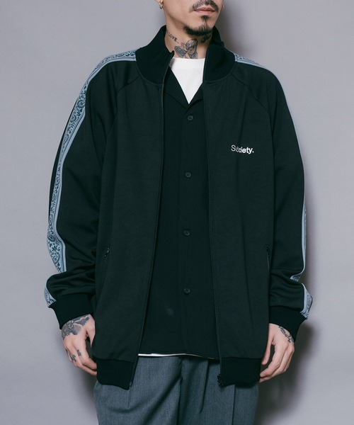 Subciety（サブサエティ）の「TRACK JKT（ジャージ・メンズ・ブラック×グレー/ブラック×ホワイト/オリーブ・MEDIUM/LARGE/X-LARGE/SMALL）」の21枚目の写真