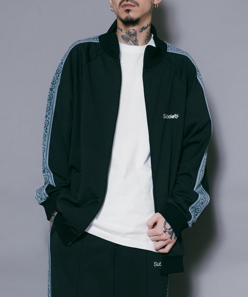 Subciety（サブサエティ）の「TRACK JKT（ジャージ・メンズ・ブラック×グレー/ブラック×ホワイト/オリーブ・MEDIUM/LARGE/X-LARGE/SMALL）」の22枚目の写真