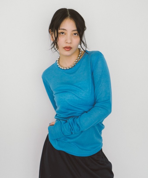PHEENY - Yuka様【新品】PHEENYシアー ロングスリーブ Tシャツ WR-ctn-sheer-relax-LT-wh-01-