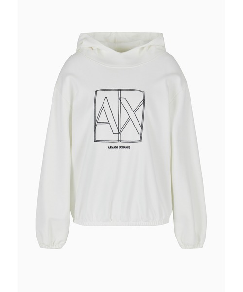 ARMANI EXCHANGE（アルマーニエクスチェンジ）の「【A|X アルマーニ エクスチェンジ】ボックスロゴデザイン フーデッドスウェットパーカー（スウェット・レディース・ネイビー/ホワイト・SMALL/MEDIUM/LARGE/X-SMALL）」の8枚目の写真
