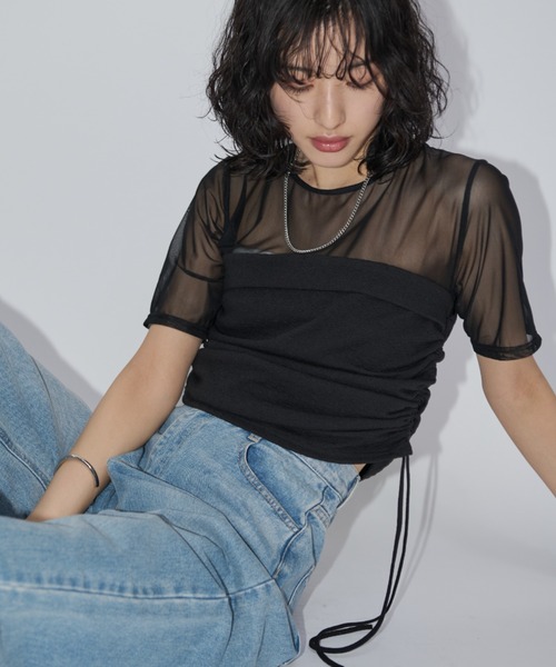 ANDMARY アンドマリービスチェカットソー ビスチェライクメロートップス（Tシャツ/カットソー）｜Aunt