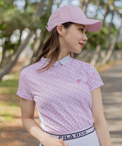 FILA GOLF(フィラゴルフ )の「【FILA GOLF/フィラゴルフ】レディース半袖シャツ ゴルフ(シャツ/ブラウス・レディース・ピンク/ブラック/ベージュ/オレンジ・X-LARGE/LARGE/MEDIUM/SMALL)」の3枚目の写真
