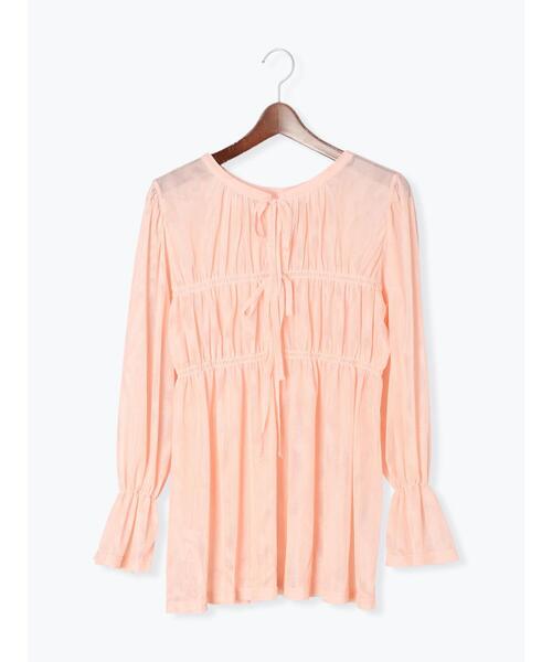 Te chichi TERRASSE（テチチテラス）の「前後2WAYチュールリボントップス（シャツ/ブラウス・レディース・ピンク/オフホワイト/チャコールグレー・F）」の18枚目の写真