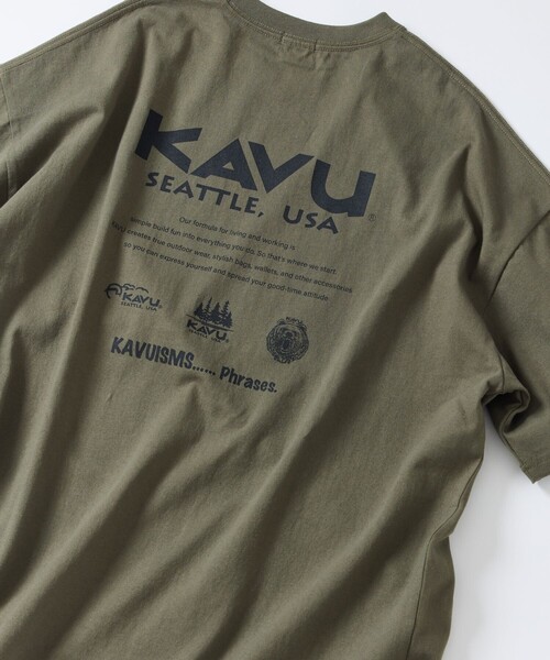 FREAK'S STORE(フリークスストア)の「限定展開 KAVU×FREAK'S STORE/カブー 別注 ビッグシルエット バックプリントTシャツ/ICON(Tシャツ/カットソー・メンズ・ホワイト/ブラック/グレイッシュベージュ/オリーブ/ピンク・SMALL/MEDIUM/LARGE)」の4枚目の写真