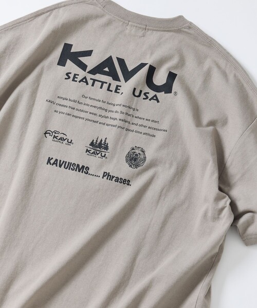 FREAK'S STORE(フリークスストア)の「限定展開 KAVU×FREAK'S STORE/カブー 別注 ビッグシルエット バックプリントTシャツ/ICON(Tシャツ/カットソー・メンズ・ホワイト/ブラック/グレイッシュベージュ/オリーブ/ピンク・SMALL/MEDIUM/LARGE)」の3枚目の写真