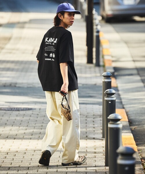 FREAK'S STORE(フリークスストア)の「限定展開 KAVU×FREAK'S STORE/カブー 別注 ビッグシルエット バックプリントTシャツ/ICON(Tシャツ/カットソー・メンズ・ホワイト/ブラック/グレイッシュベージュ/オリーブ/ピンク・SMALL/MEDIUM/LARGE)」の11枚目の写真