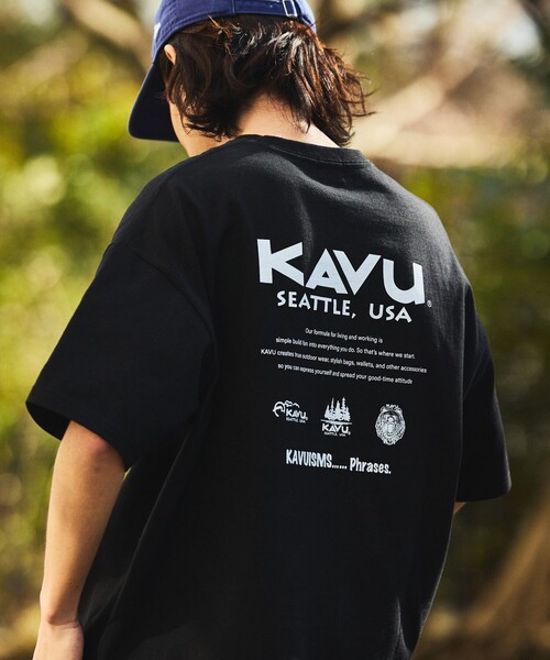 FREAK'S STORE(フリークスストア)の「限定展開 KAVU×FREAK'S STORE/カブー 別注 ビッグシルエット バックプリントTシャツ/ICON(Tシャツ/カットソー・メンズ・ホワイト/ブラック/グレイッシュベージュ/オリーブ/ピンク・SMALL/MEDIUM/LARGE)」の18枚目の写真