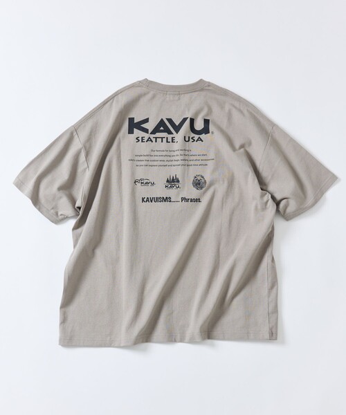 FREAK'S STORE(フリークスストア)の「限定展開 KAVU×FREAK'S STORE/カブー 別注 ビッグシルエット バックプリントTシャツ/ICON(Tシャツ/カットソー・メンズ・ホワイト/ブラック/グレイッシュベージュ/オリーブ/ピンク・SMALL/MEDIUM/LARGE)」の20枚目の写真