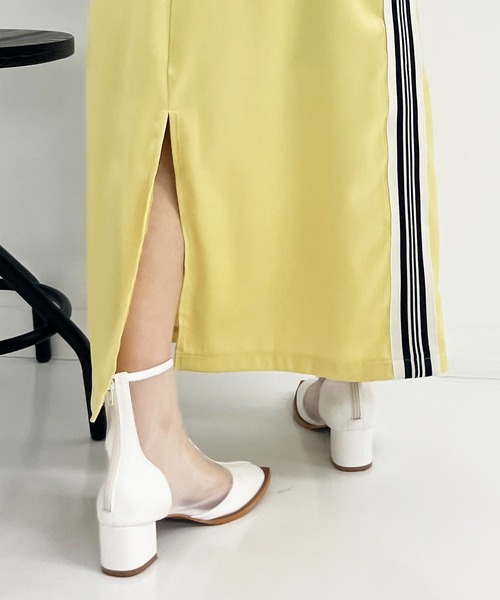 ANAP（アナップ）の「光沢サテンラインスカート（スカート・レディース・イエロー/ブラック/グレー・FREE）」の8枚目の写真