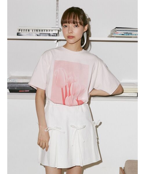 merry jenny（メリージェニー）の「プリーツリボンデニムミニスカート（スカート・レディース・インディゴブルー/オフホワイト・FREE）」の17枚目の写真